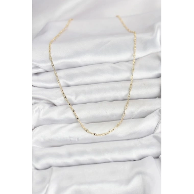 Mey İthalat® CM 14K Gold Renk Pirinç Gemi Zinciri Model Kadın Kolye