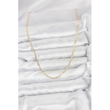 Mey İthalat® CM 14K Gold Renk Pirinç Lazer Model 60 cm Kadın Kolye