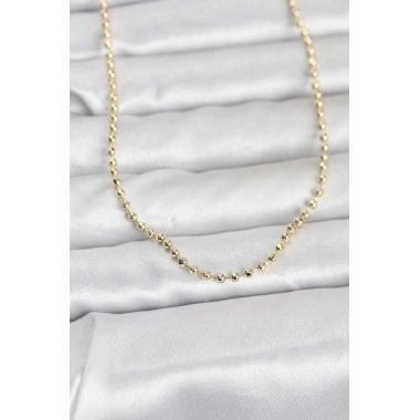 Mey İthalat® CM 14K Gold Renk Top Zincirli Model 60 cm Kadın Kolye