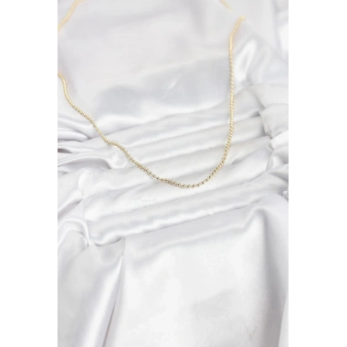 Mey İthalat® CM 14K Gold Renk Top Zincirli Model 60 cm Kadın Kolye