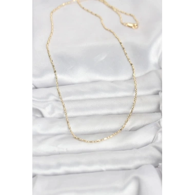 Mey İthalat® CM 14K Gold Renk Zincirli 60 cm Kadın Kolye