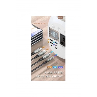Mey İthalat®  CN01 Powerbank 45.000 mAh Kamp Şarj PD - Beyaz