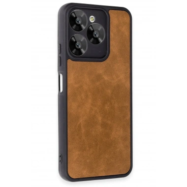 Mey İthalat®  General Mobile Era 30 Kılıf Aras Deri Kapak - Taba