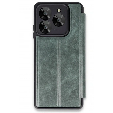 Mey İthalat® General Mobile Era 50 Kılıf Flip Cover - Koyu Yeşil