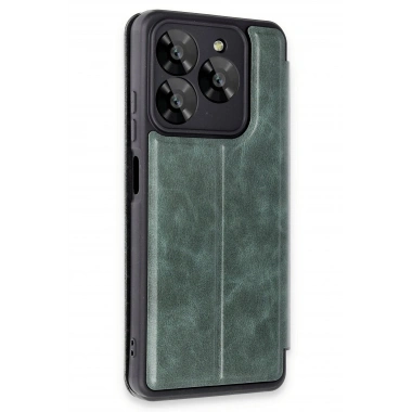 Mey İthalat® General Mobile Era 50 Kılıf Flip Cover - Koyu Yeşil