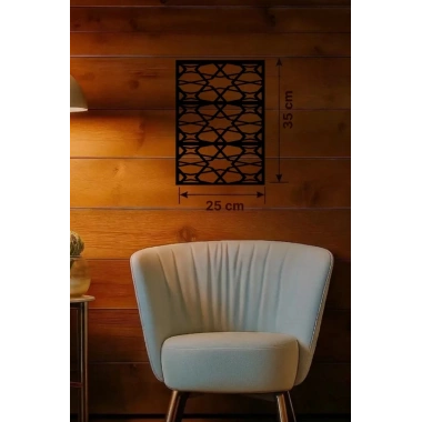 Mey İthalat® Geometrik Soyut Tasarım Ahşap Duvar Tablosu - 25x35 cm Lazer Kesim Modern Pano