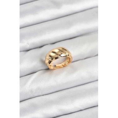 Mey İthalat® Gold Renk Bombeli Sarmal Yüzük