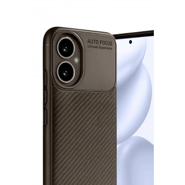 Mey İthalat®  Honor 400 Kılıf Auto Focus Karbon Kapak - Kahverengi