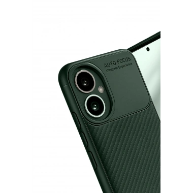 Mey İthalat®  Honor 400 Kılıf Auto Focus Karbon Kapak - Koyu Yeşil