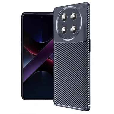Mey İthalat®  Honor Magic 7 Lite Kılıf Auto Focus Karbon Kapak - Lacivert