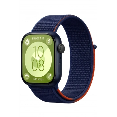 Mey İthalat® Huawei Fit 4 Hasırlı Cırtcırtlı Kordon - Lacivert-Turuncu