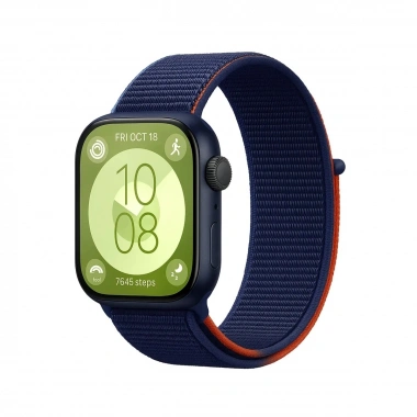 Mey İthalat® Huawei Fit 4 Hasırlı Cırtcırtlı Kordon - Lacivert-Turuncu