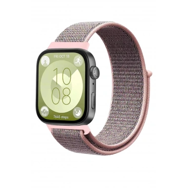 Mey İthalat® Huawei Fit 4 Hasırlı Cırtcırtlı Kordon - Pembe
