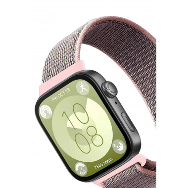Mey İthalat® Huawei Fit 4 Hasırlı Cırtcırtlı Kordon - Pembe