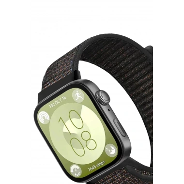 Mey İthalat®  Huawei Fit 4 Hasırlı Cırtcırtlı Kordon - Siyah