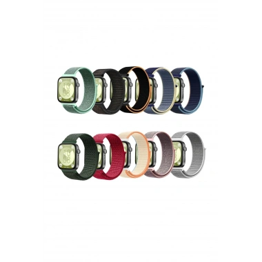 Mey İthalat®  Huawei Fit 4 Hasırlı Cırtcırtlı Kordon - Siyah-Turuncu