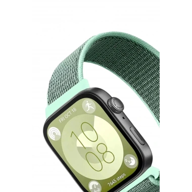 Mey İthalat®  Huawei Fit 4 Hasırlı Cırtcırtlı Kordon - Turkuaz