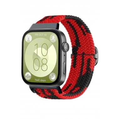 Mey İthalat® Huawei Fit 4 Star Kordon - Kırmızı-Siyah