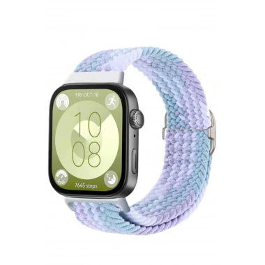 Mey İthalat® Huawei Fit 4 Star Kordon - Lila-Beyaz