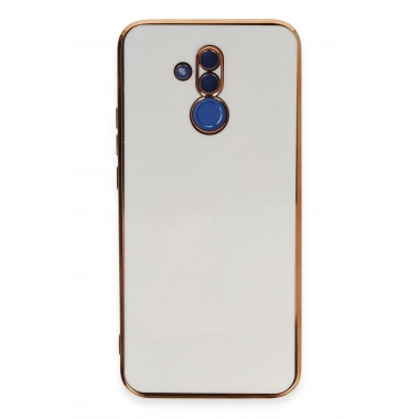 Mey İthalat®  Huawei Mate 20 Lite Kılıf Volet Silikon - Beyaz