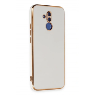 Mey İthalat®  Huawei Mate 20 Lite Kılıf Volet Silikon - Beyaz