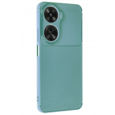 Mey İthalat®  Huawei Nova 12 SE Kılıf Auto Focus Karbon Kapak - Koyu Yeşil