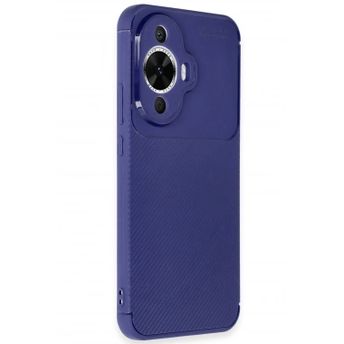 Mey İthalat®  Huawei Nova 12S Kılıf Auto Focus Karbon Kapak - Lacivert