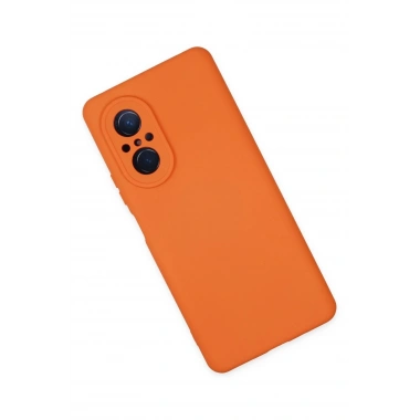 Mey İthalat®  Huawei Nova 9 SE Kılıf Nano içi Kadife Silikon - Turuncu