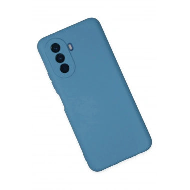 Mey İthalat®  Huawei Nova Y70 Kılıf Nano içi Kadife Silikon - Mavi
