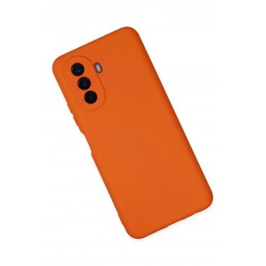 Mey İthalat®  Huawei Nova Y70 Kılıf Nano içi Kadife Silikon - Turuncu
