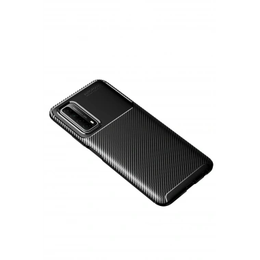 Mey İthalat®  Huawei P Smart 2021 Kılıf Auto Focus Karbon Kapak - Siyah