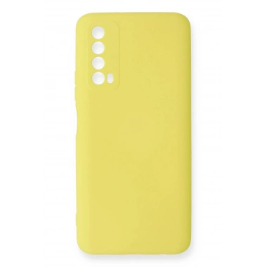 Mey İthalat®  Huawei P Smart 2021 Kılıf Nano içi Kadife Silikon - Sarı