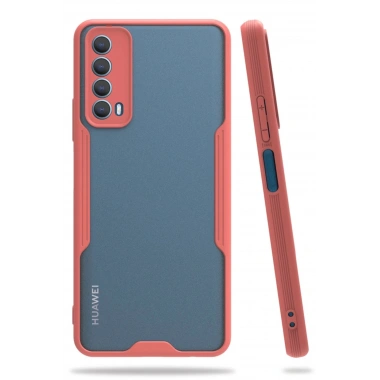 Mey İthalat®  Huawei P Smart 2021 Kılıf Platin Silikon - Pembe