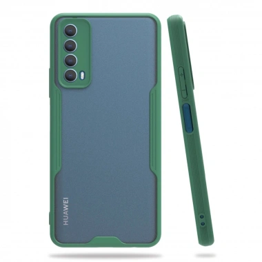 Mey İthalat®  Huawei P Smart 2021 Kılıf Platin Silikon - Yeşil