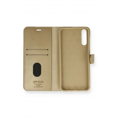 Mey İthalat®  Huawei P Smart S Kılıf Trend S Plus Kapaklı Kılıf - Gold