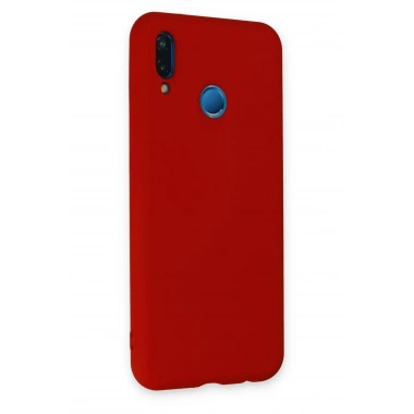 Mey İthalat®  Huawei P20 Lite Kılıf Nano içi Kadife Silikon - Kırmızı