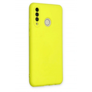 Mey İthalat®  Huawei P30 Lite Kılıf Nano içi Kadife Silikon - Sarı