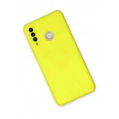 Mey İthalat®  Huawei P30 Lite Kılıf Nano içi Kadife Silikon - Sarı