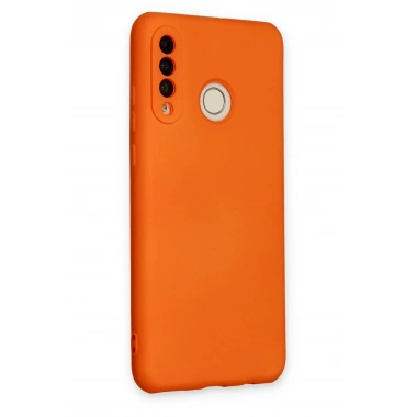 Mey İthalat®  Huawei P30 Lite Kılıf Nano içi Kadife Silikon - Turuncu