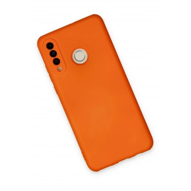 Mey İthalat®  Huawei P30 Lite Kılıf Nano içi Kadife Silikon - Turuncu