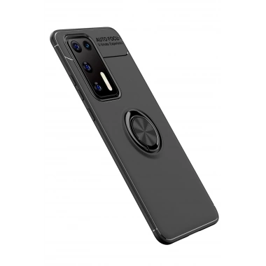 Mey İthalat® Huawei P40 Kılıf Range Yüzüklü Silikon - Siyah