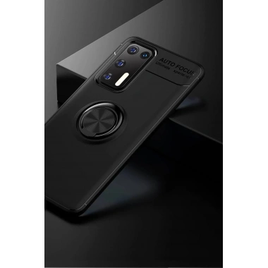 Mey İthalat® Huawei P40 Kılıf Range Yüzüklü Silikon - Siyah