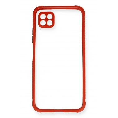 Mey İthalat® Huawei P40 Lite Kılıf Miami Şeffaf Silikon - Kırmızı