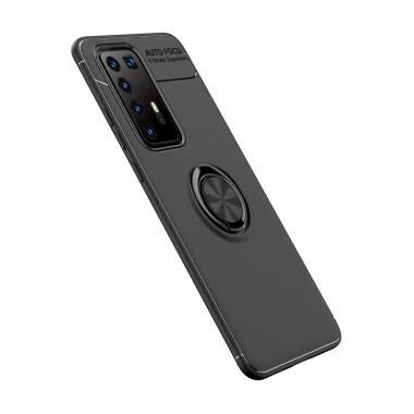Mey İthalat® Huawei P40 Pro Kılıf Range Yüzüklü Silikon - Siyah