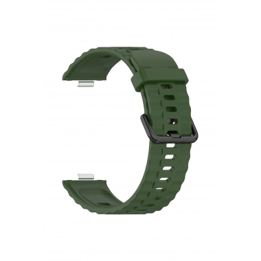Mey İthalat® Huawei Watch Fit 3 Klasik Kordon - Koyu Yeşil