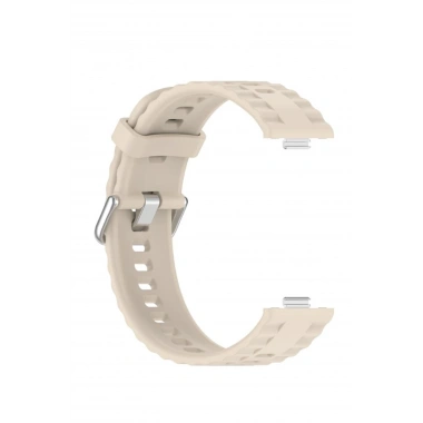Mey İthalat®  Huawei Watch Fit 3 Klasik Kordon - Krem