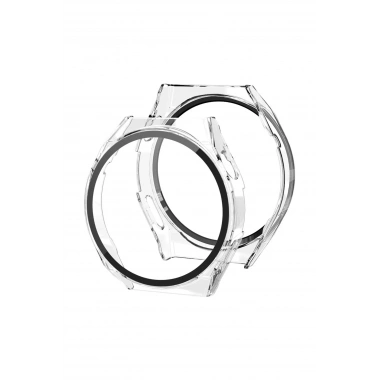 Mey İthalat®  Huawei Watch GT3 46mm Dota Camlı Kasa Ekran Koruyucu - Şeffaf