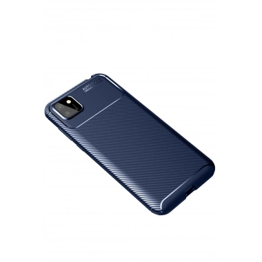 Mey İthalat®  Huawei Y5P Kılıf Auto Focus Karbon Kapak - Lacivert