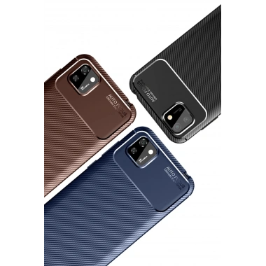 Mey İthalat®  Huawei Y5P Kılıf Auto Focus Karbon Kapak - Lacivert