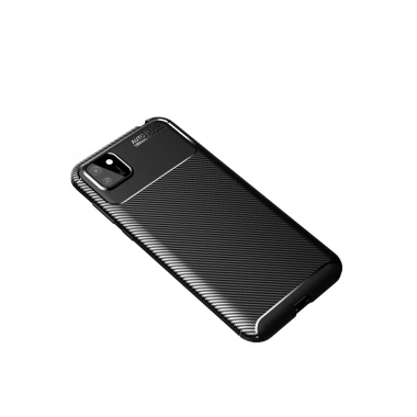 Mey İthalat®  Huawei Y5P Kılıf Auto Focus Karbon Kapak - Siyah